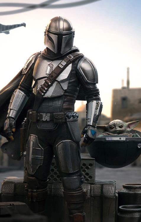 The Mandalorian Din Djarin and Din Grogu 1/10 Art Scale Limited Edition Statue Gallery Image 13