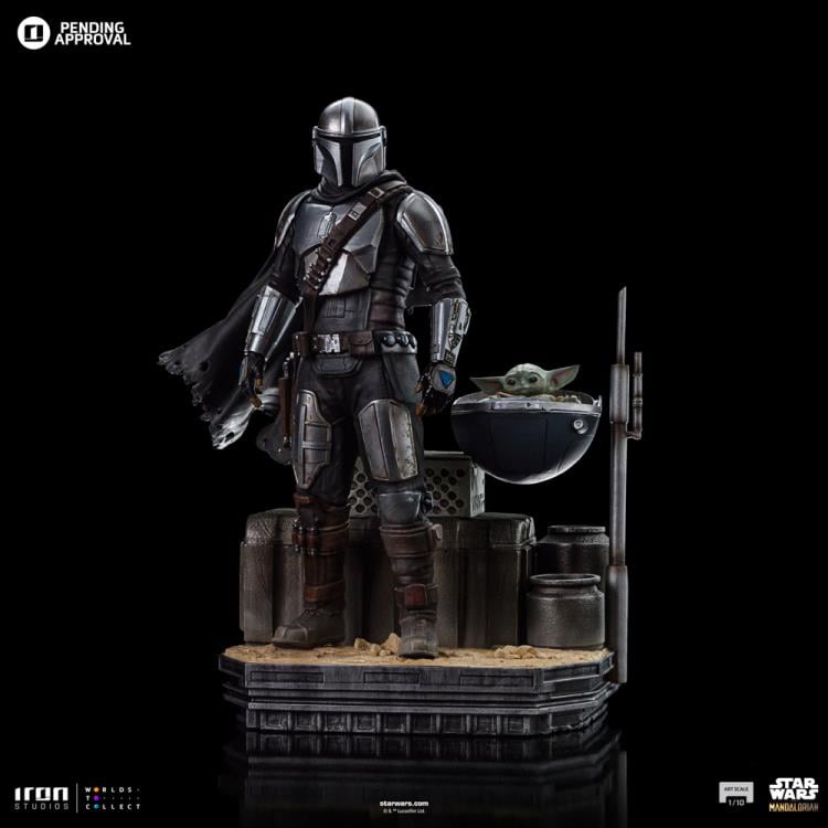 The Mandalorian Din Djarin and Din Grogu 1/10 Art Scale Limited Edition Statue Gallery Image 3