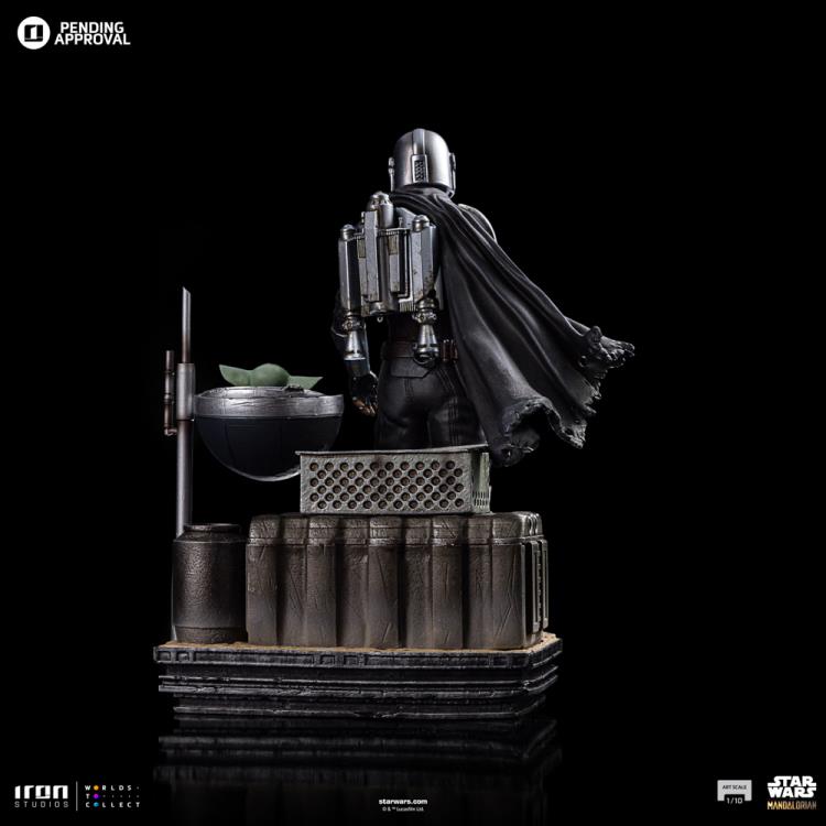 The Mandalorian Din Djarin and Din Grogu 1/10 Art Scale Limited Edition Statue Gallery Image 9
