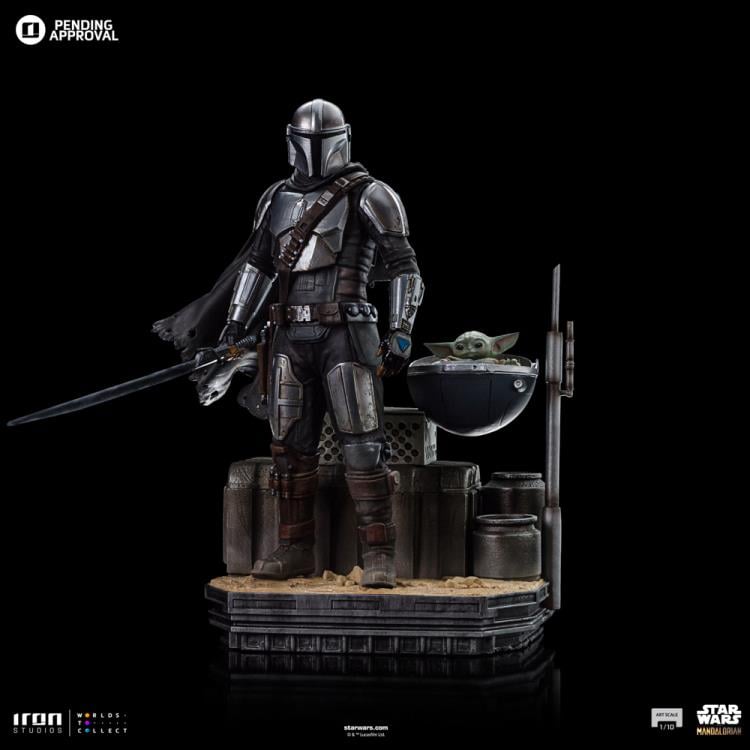 The Mandalorian Din Djarin and Din Grogu 1/10 Art Scale Limited Edition Statue Gallery Image 4