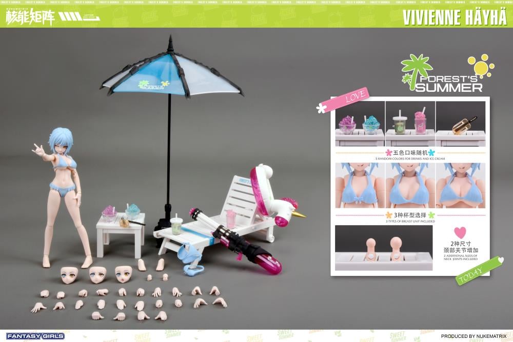 Fantasy Girls Forest's Summer Vivienne Hayha (Summer Shine Ver.) Model Kit Gallery Image 12