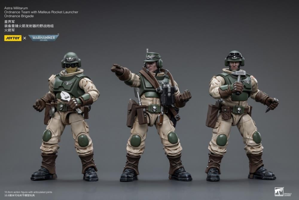 Warhammer 40K Astra Militarum Ordnance Team with Malleus Rocket Launcher 1/18 Scale Set Gallery Image 3