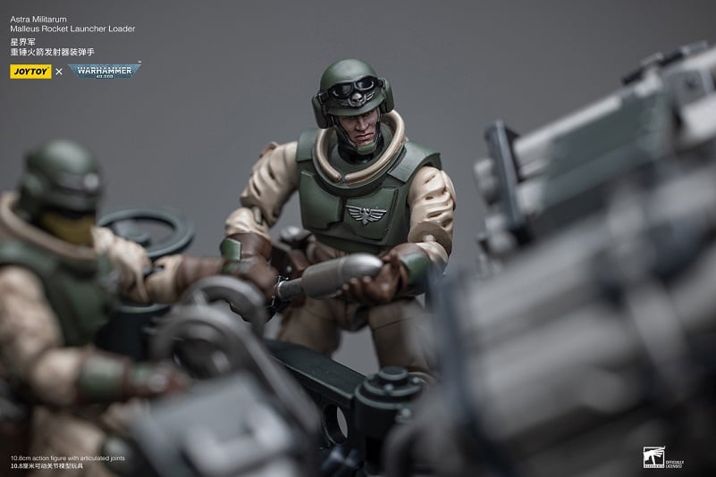 Warhammer 40K Astra Militarum Ordnance Team with Malleus Rocket Launcher 1/18 Scale Set Gallery Image 12
