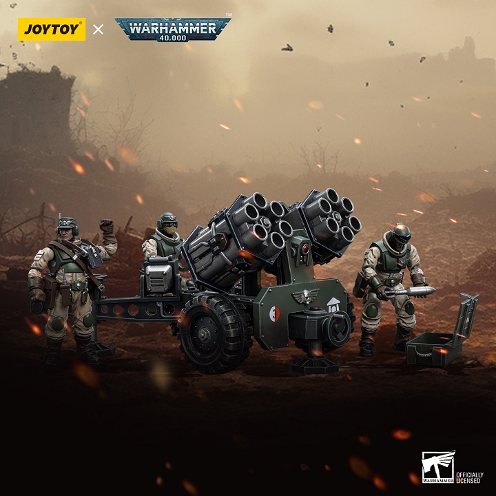 Warhammer 40K Astra Militarum Ordnance Team with Malleus Rocket Launcher 1/18 Scale Set Gallery Image 14