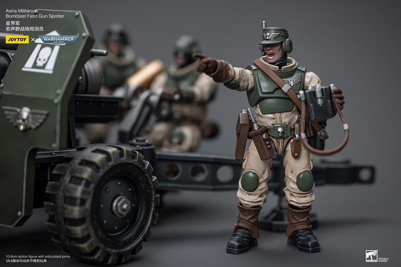 Warhammer 40K Astra Militarum Ordnance Team with Bombast Field Gun Artillery 1/18 Scale Set Gallery Image 12