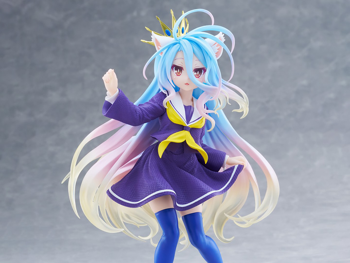 No Game No Life Shiro (Cat Ear School Uniform Ver.) Coreful Figure Gallery Image 1