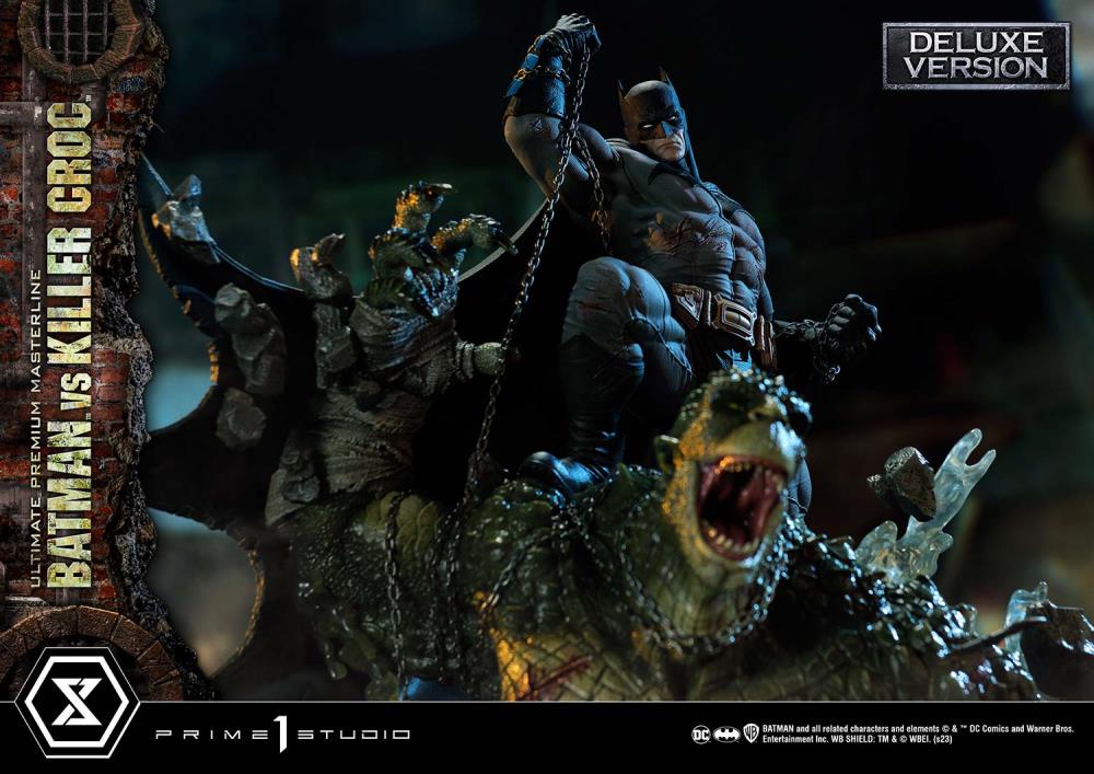 DC Comics Ultimate Premium Masterline Batman Versus Killer Croc Deluxe Limited Edition Statue (With Bonus) Gallery Image 9
