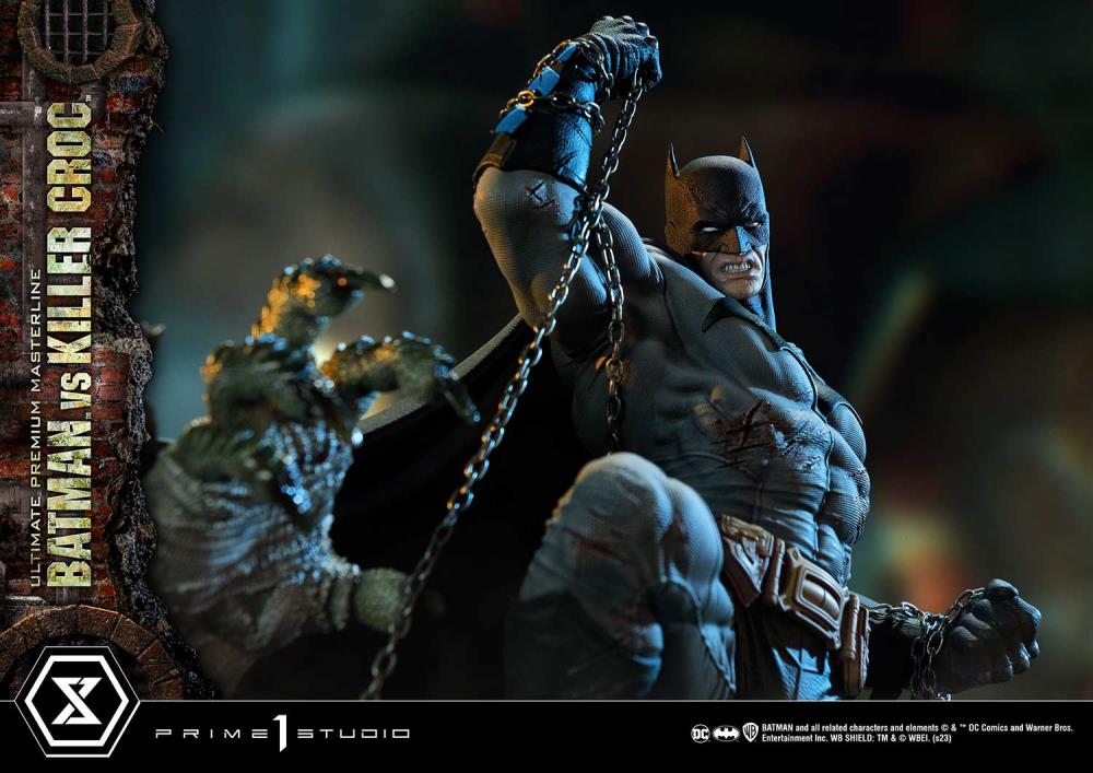DC Comics Ultimate Premium Masterline Batman Versus Killer Croc Deluxe Limited Edition Statue (With Bonus) Gallery Image 14