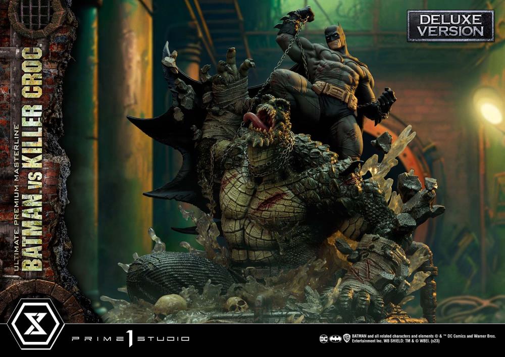 DC Comics Ultimate Premium Masterline Batman Versus Killer Croc Deluxe Limited Edition Statue (With Bonus) Gallery Image 24