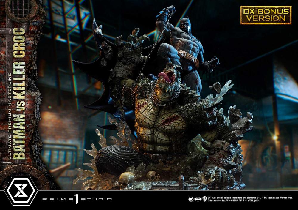 DC Comics Ultimate Premium Masterline Batman Versus Killer Croc Deluxe Limited Edition Statue (With Bonus) Gallery Image 3