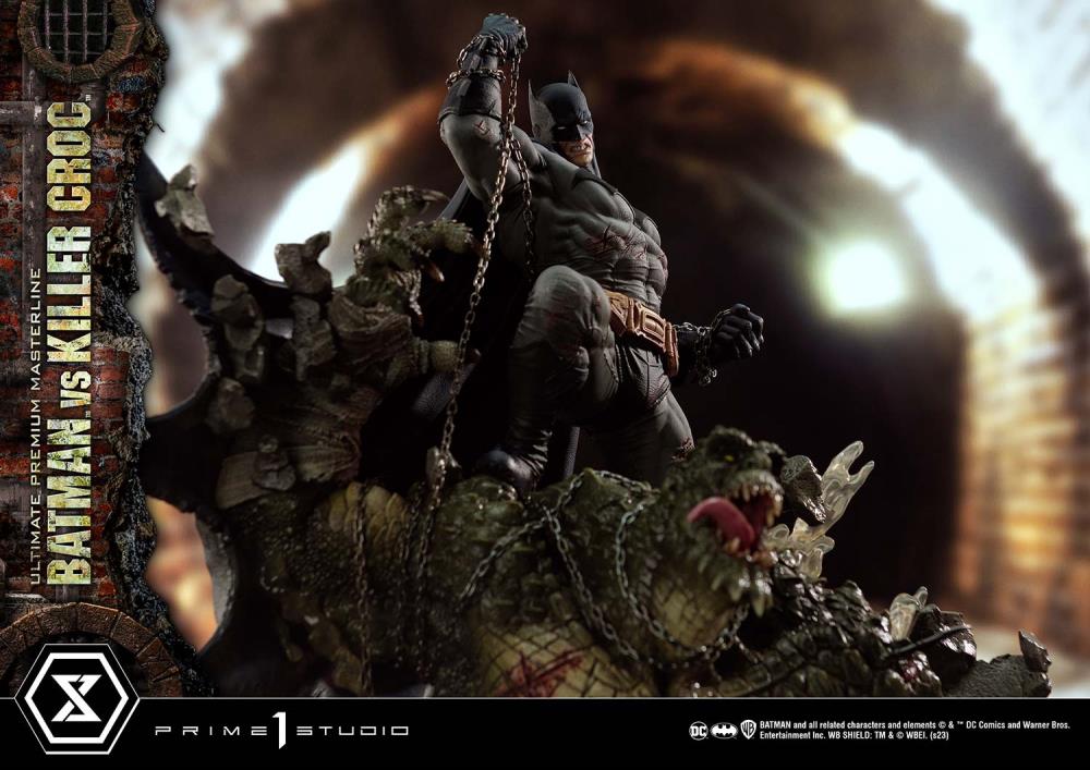 DC Comics Ultimate Premium Masterline Batman Versus Killer Croc Deluxe Limited Edition Statue (With Bonus) Gallery Image 46