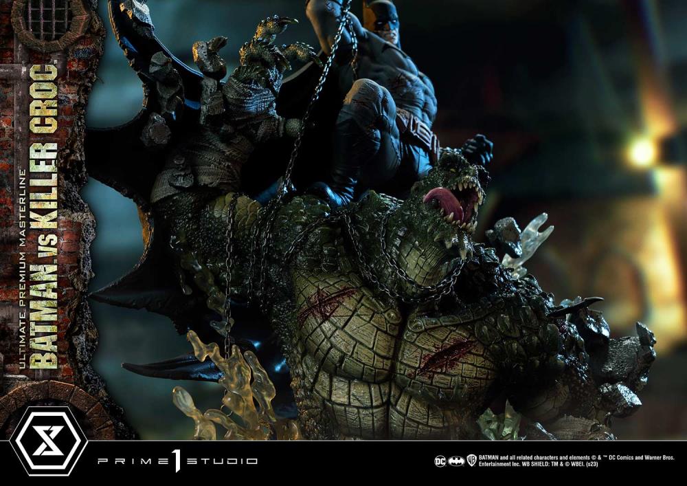 DC Comics Ultimate Premium Masterline Batman Versus Killer Croc Deluxe Limited Edition Statue (With Bonus) Gallery Image 12