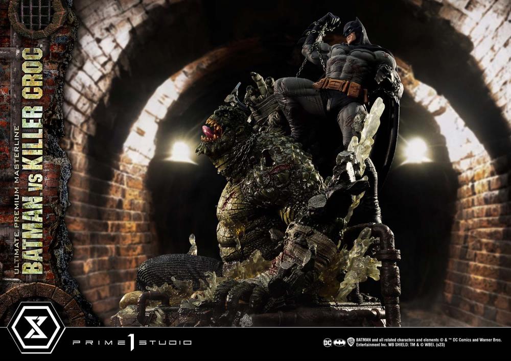 DC Comics Ultimate Premium Masterline Batman Versus Killer Croc Deluxe Limited Edition Statue (With Bonus) Gallery Image 45