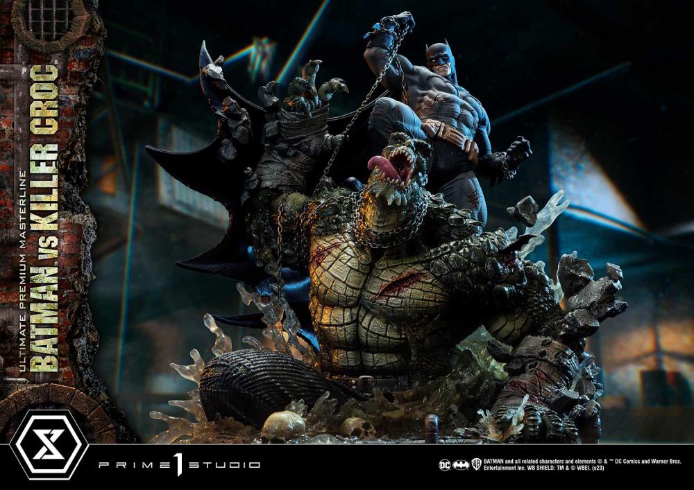 DC Comics Ultimate Premium Masterline Batman Versus Killer Croc Deluxe Limited Edition Statue (With Bonus) Gallery Image 4