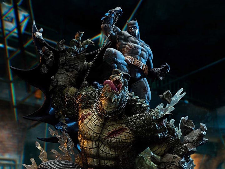 DC Comics Ultimate Premium Masterline Batman Versus Killer Croc Deluxe Limited Edition Statue (With Bonus) Gallery Image 1