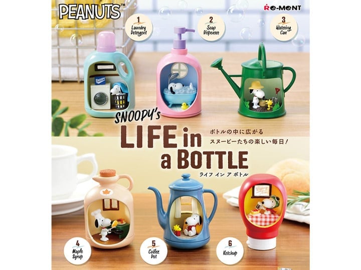Peanuts Snoopy's Life in a Bottle Boxed Set of 6 Figures Gallery Image 1
