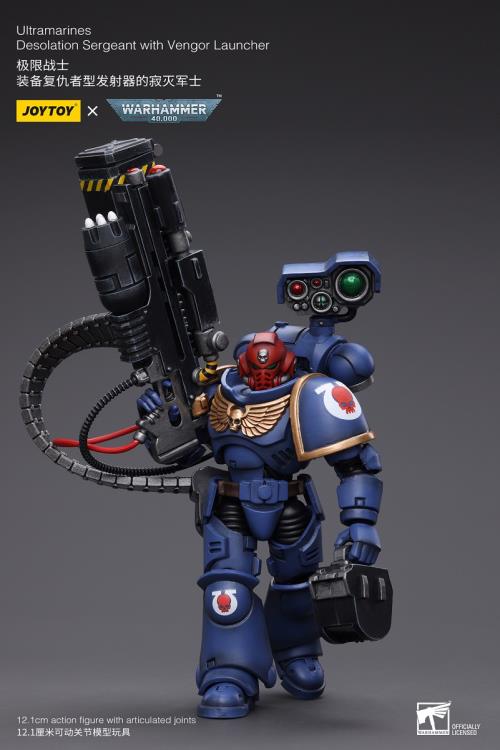 Warhammer 40K Ultramarines Desolation Sergeant with Vengor Launcher 1/18 Scale Action Figure Gallery Image 5