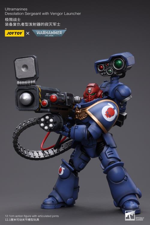 Warhammer 40K Ultramarines Desolation Sergeant with Vengor Launcher 1/18 Scale Action Figure Gallery Image 6