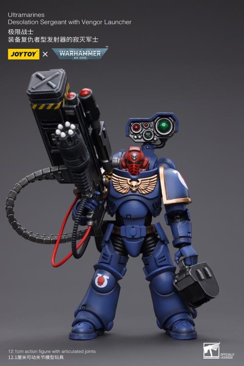 Warhammer 40K Ultramarines Desolation Sergeant with Vengor Launcher 1/18 Scale Action Figure Gallery Image 3