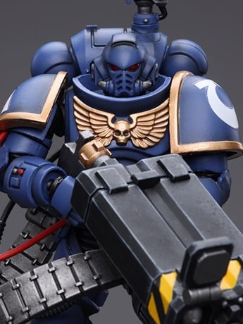 Warhammer 40K Ultramarines Desolation Marine with Superkrak Rocket Launcher 1/18 Scale Action Figure Gallery Image 2