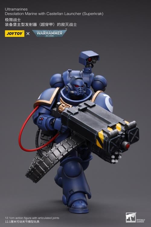 Warhammer 40K Ultramarines Desolation Marine with Superkrak Rocket Launcher 1/18 Scale Action Figure Gallery Image 5