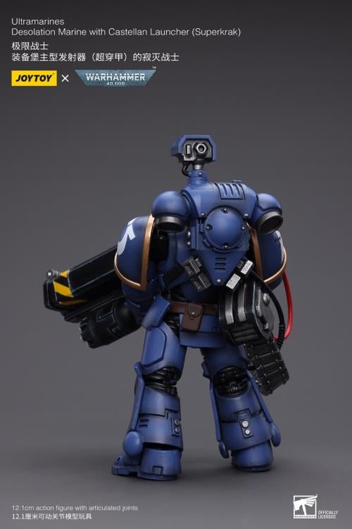 Warhammer 40K Ultramarines Desolation Marine with Superkrak Rocket Launcher 1/18 Scale Action Figure Gallery Image 8