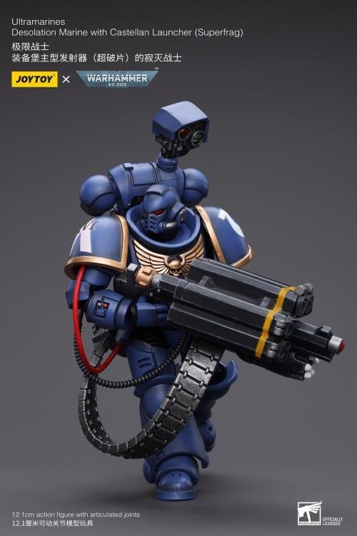 Warhammer 40K Ultramarines Desolation Marine with Superfrag Rocket Launcher 1/18 Scale Action Figure Gallery Image 5