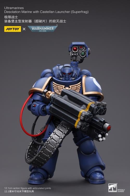 Warhammer 40K Ultramarines Desolation Marine with Superfrag Rocket Launcher 1/18 Scale Action Figure Gallery Image 3