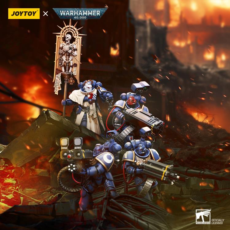 Warhammer 40K Ultramarines Desolation Marine with Superfrag Rocket Launcher 1/18 Scale Action Figure Gallery Image 11