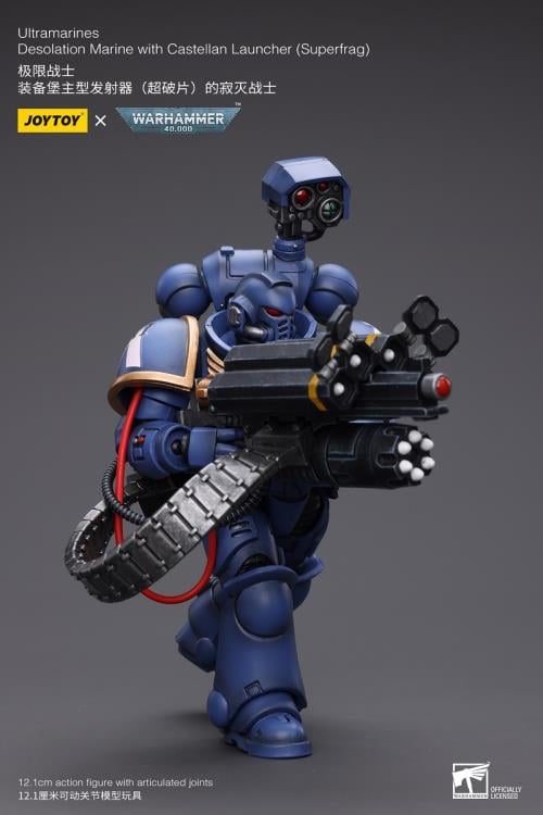 Warhammer 40K Ultramarines Desolation Marine with Superfrag Rocket Launcher 1/18 Scale Action Figure Gallery Image 7