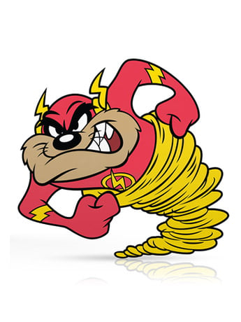 Looney Tunes FiGPiN #1469 Tasmanian Devil as The Flash Gallery Image 2