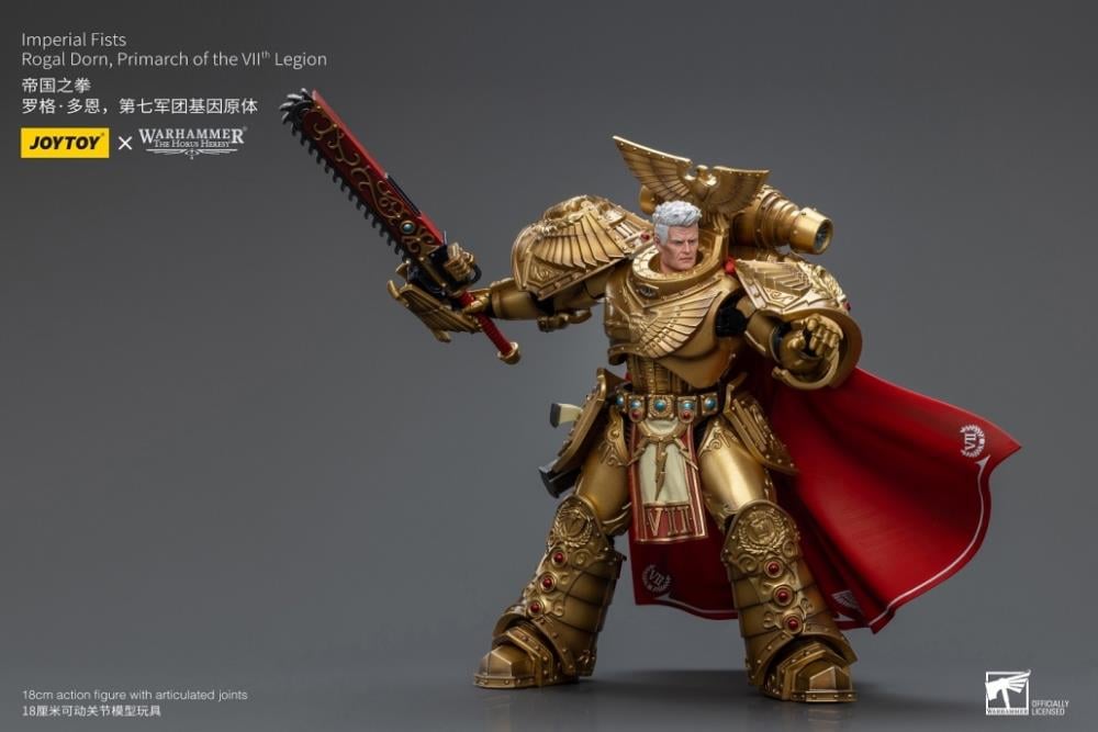 Warhammer: The Horus Heresy Imperial Fists Rogal Dorn, Primarch of the VIIth Legion 1/18 Scale Action Figure Gallery Image 8