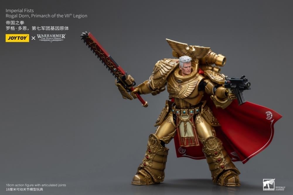 Warhammer: The Horus Heresy Imperial Fists Rogal Dorn, Primarch of the VIIth Legion 1/18 Scale Action Figure Gallery Image 9