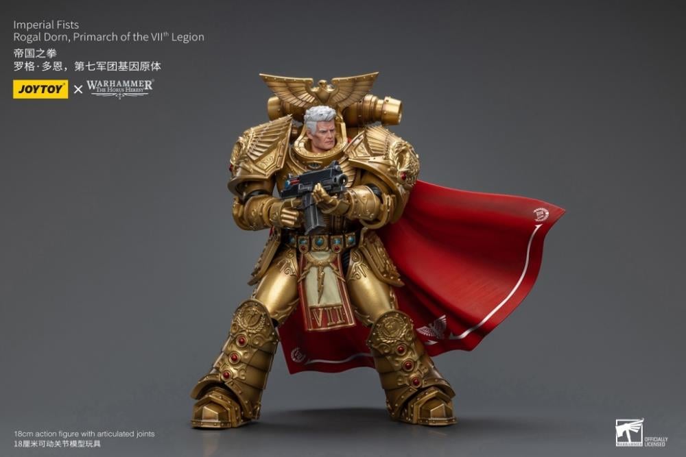 Warhammer: The Horus Heresy Imperial Fists Rogal Dorn, Primarch of the VIIth Legion 1/18 Scale Action Figure Gallery Image 11