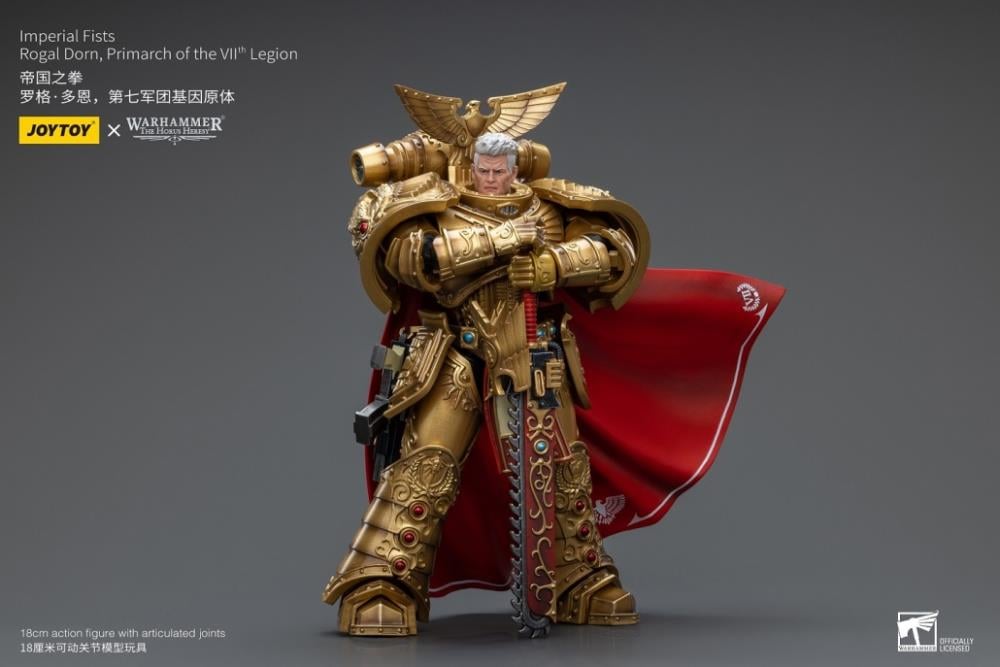 Warhammer: The Horus Heresy Imperial Fists Rogal Dorn, Primarch of the VIIth Legion 1/18 Scale Action Figure Gallery Image 5