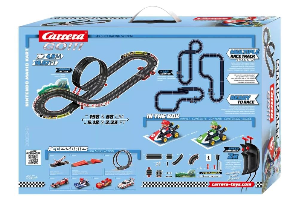 Mario Kart Carrera Go!!! Turbo Boost 1/43 Scale Slot Car Racing Set Gallery Image 3