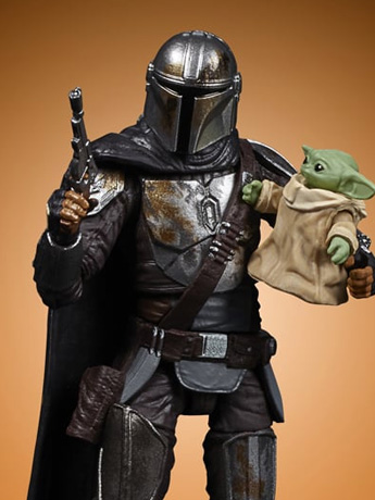 Star Wars: The Vintage Collection Din Djarin with The Child (The Mandalorian) Exclusive Two-Pack Gallery Image 2