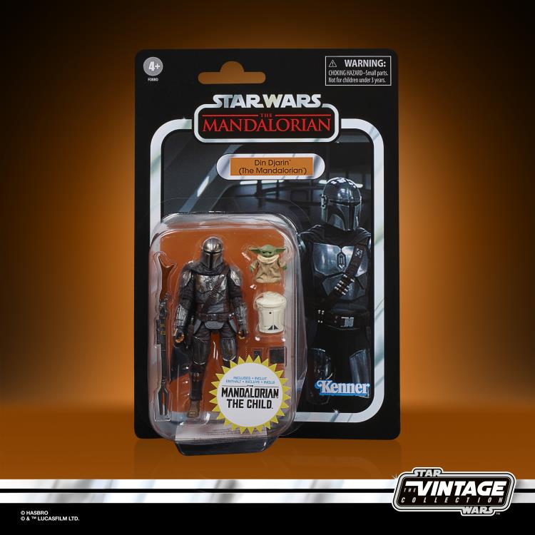 Star Wars: The Vintage Collection Din Djarin with The Child (The Mandalorian) Exclusive Two-Pack Gallery Image 9