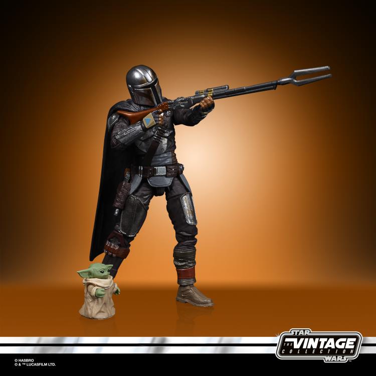 Star Wars: The Vintage Collection Din Djarin with The Child (The Mandalorian) Exclusive Two-Pack Gallery Image 7
