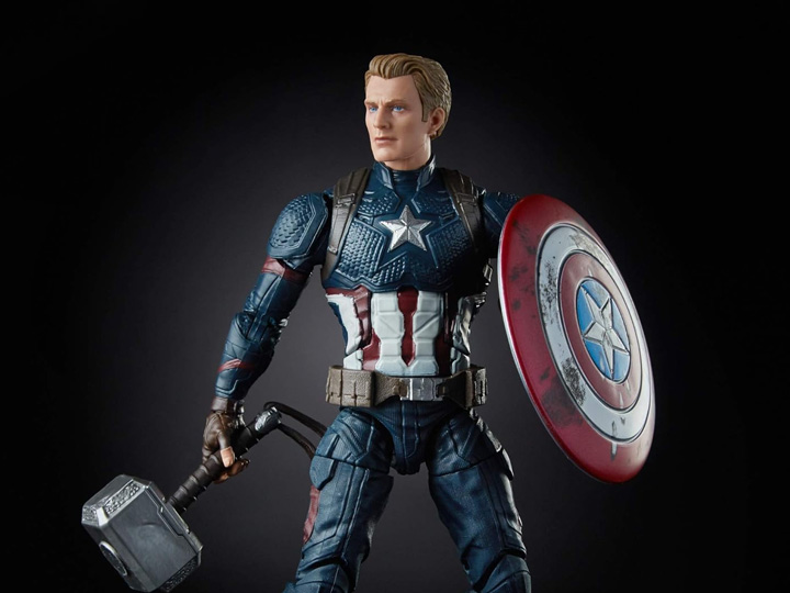 Avengers: Endgame Marvel Legends Captain America with Mjolnir Exclusive Action Figure Gallery Image 1
