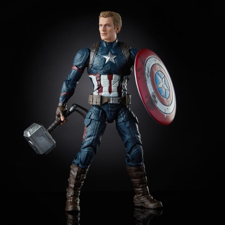 Avengers: Endgame Marvel Legends Captain America with Mjolnir Exclusive Action Figure Gallery Image 3
