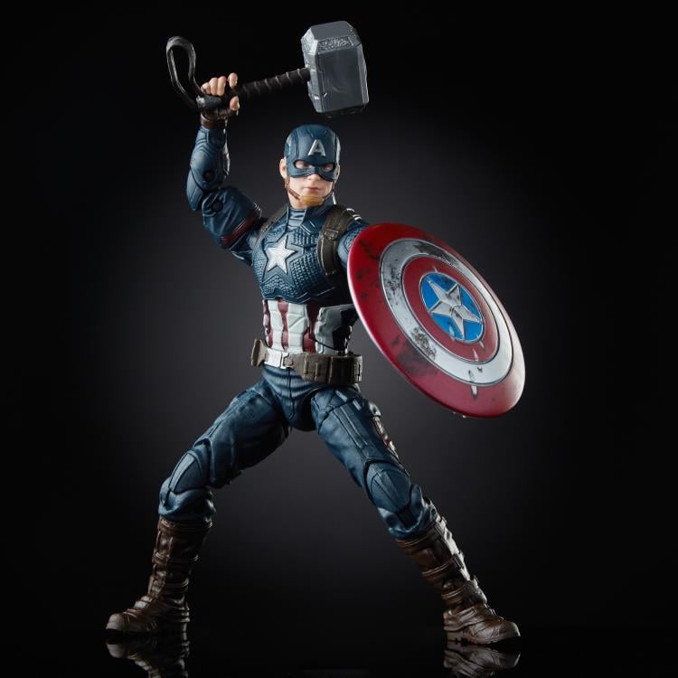 Avengers: Endgame Marvel Legends Captain America with Mjolnir Exclusive Action Figure Gallery Image 4