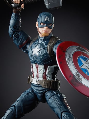 Avengers: Endgame Marvel Legends Captain America with Mjolnir Exclusive Action Figure Gallery Image 2