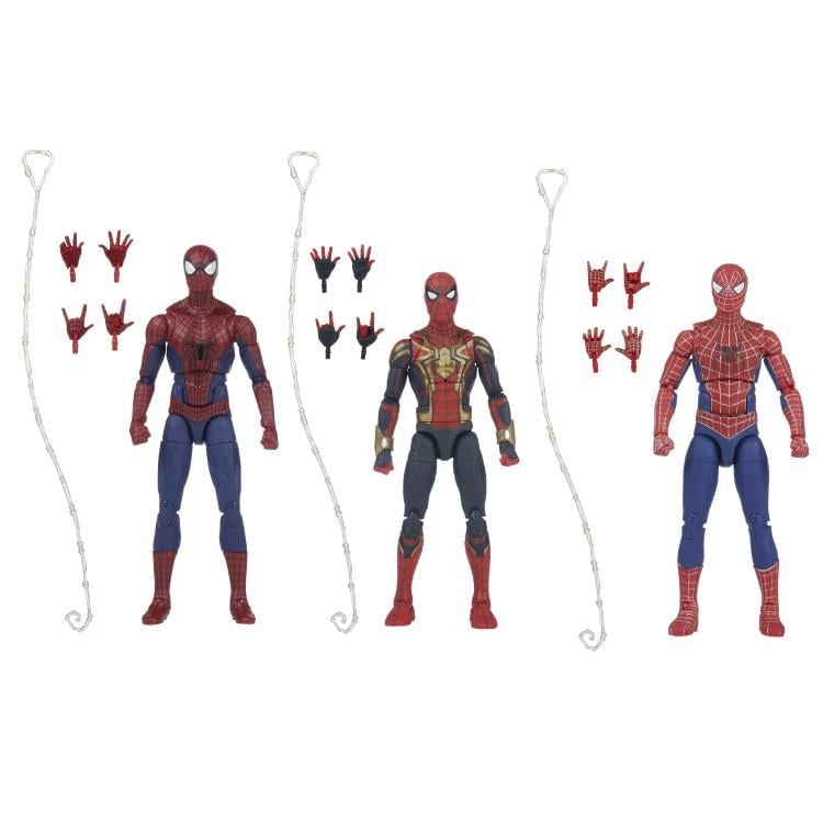 Spider-Man: No Way Home Marvel Legends Spider-Man (Multiverse Edition) Exclusive Action Figure Three-Pack Gallery Image 16