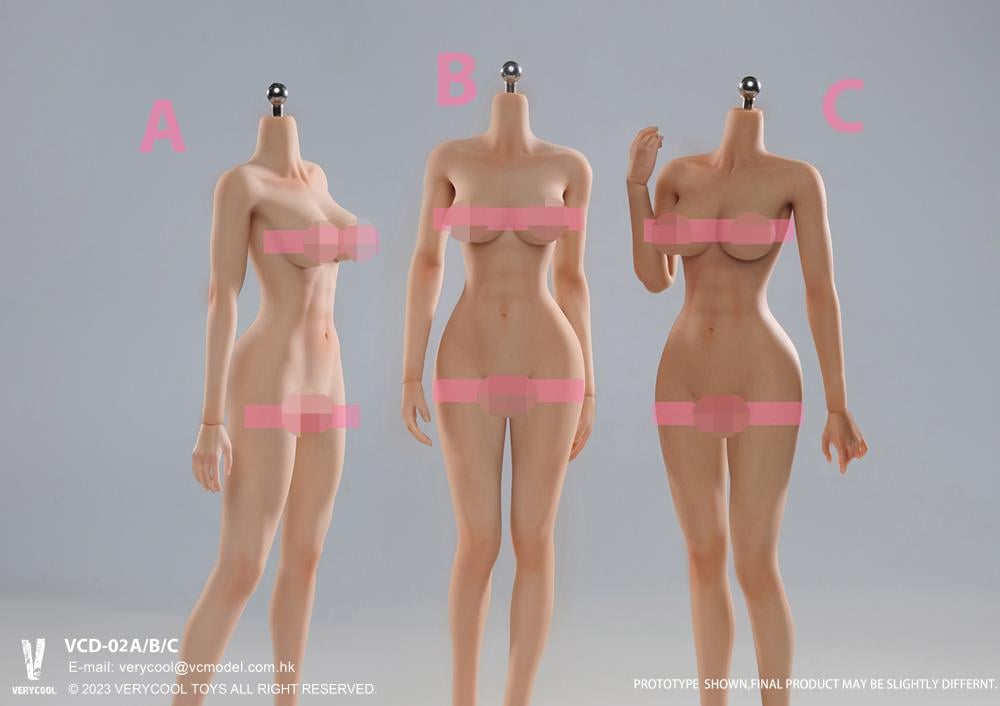 Universal Female 1/6 Scale Medium Bust Body with Feet (VCD-02B Regular Complexion) Gallery Image 9