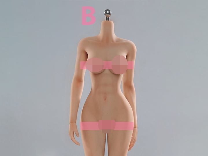 Universal Female 1/6 Scale Medium Bust Body with Feet (VCD-02B Regular Complexion) Gallery Image 1