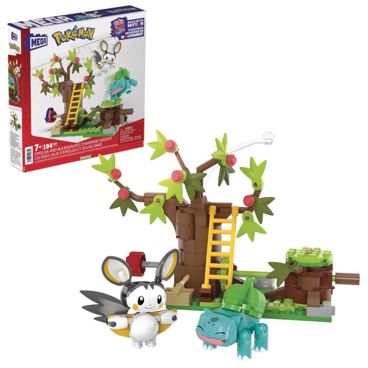 Pokemon Mega Construx Emolga and Bulbasaur's Charming Woods Set Gallery Image 6