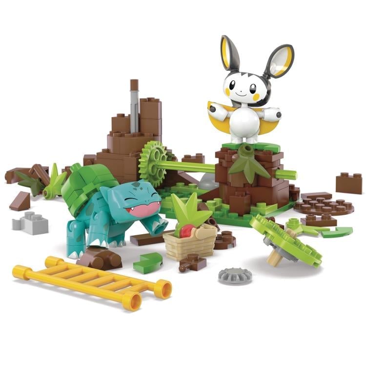 Pokemon Mega Construx Emolga and Bulbasaur's Charming Woods Set Gallery Image 3