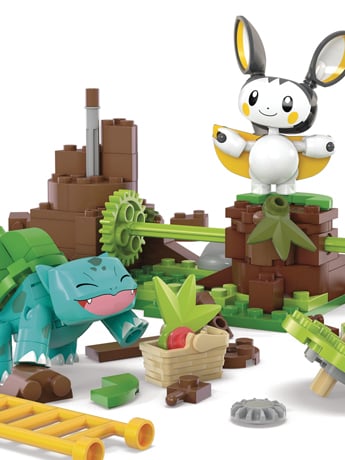 Pokemon Mega Construx Emolga and Bulbasaur's Charming Woods Set Gallery Image 2