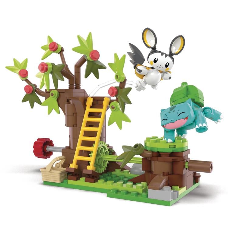 Pokemon Mega Construx Emolga and Bulbasaur's Charming Woods Set Gallery Image 4